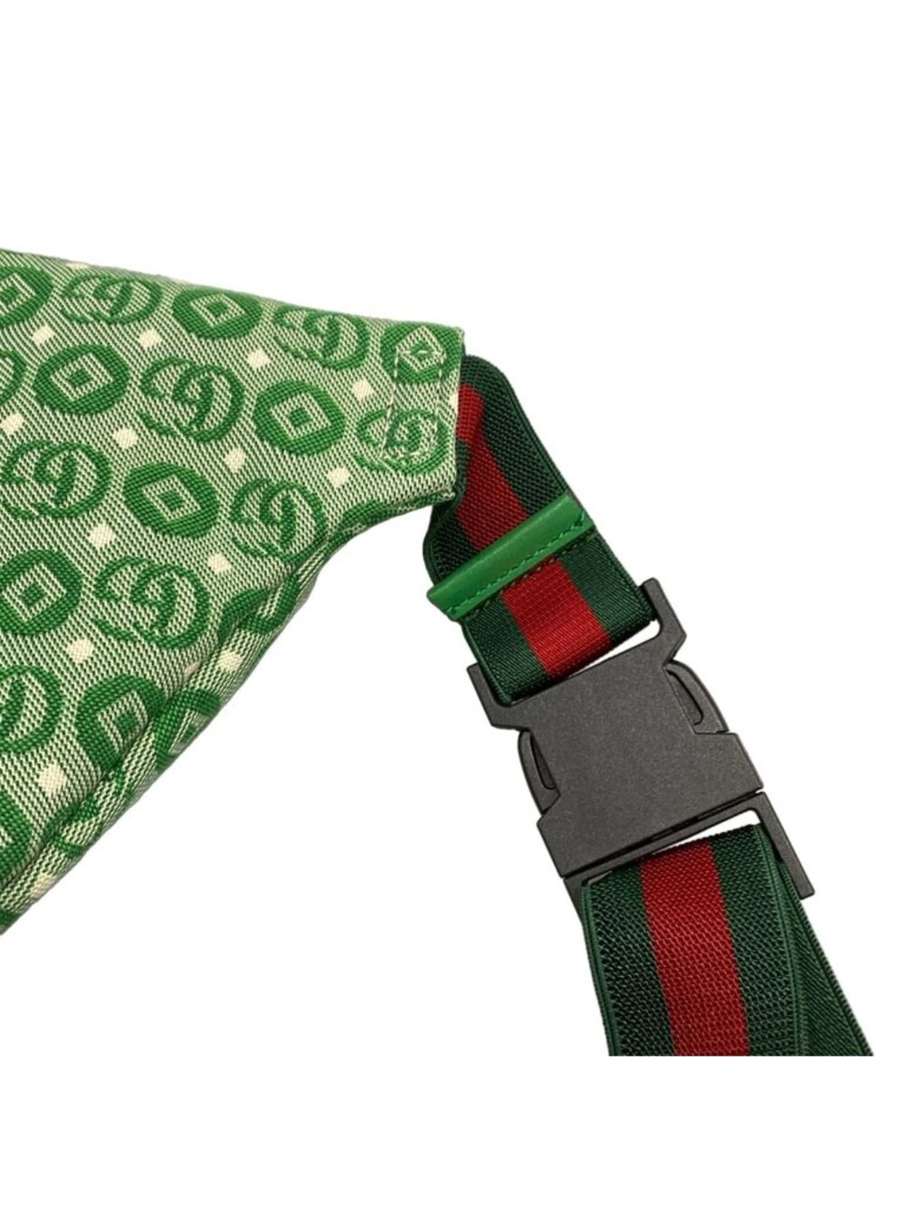 Gucci Waist Pouch Interlocking Children's Green White Leather - Picture 11 of 15